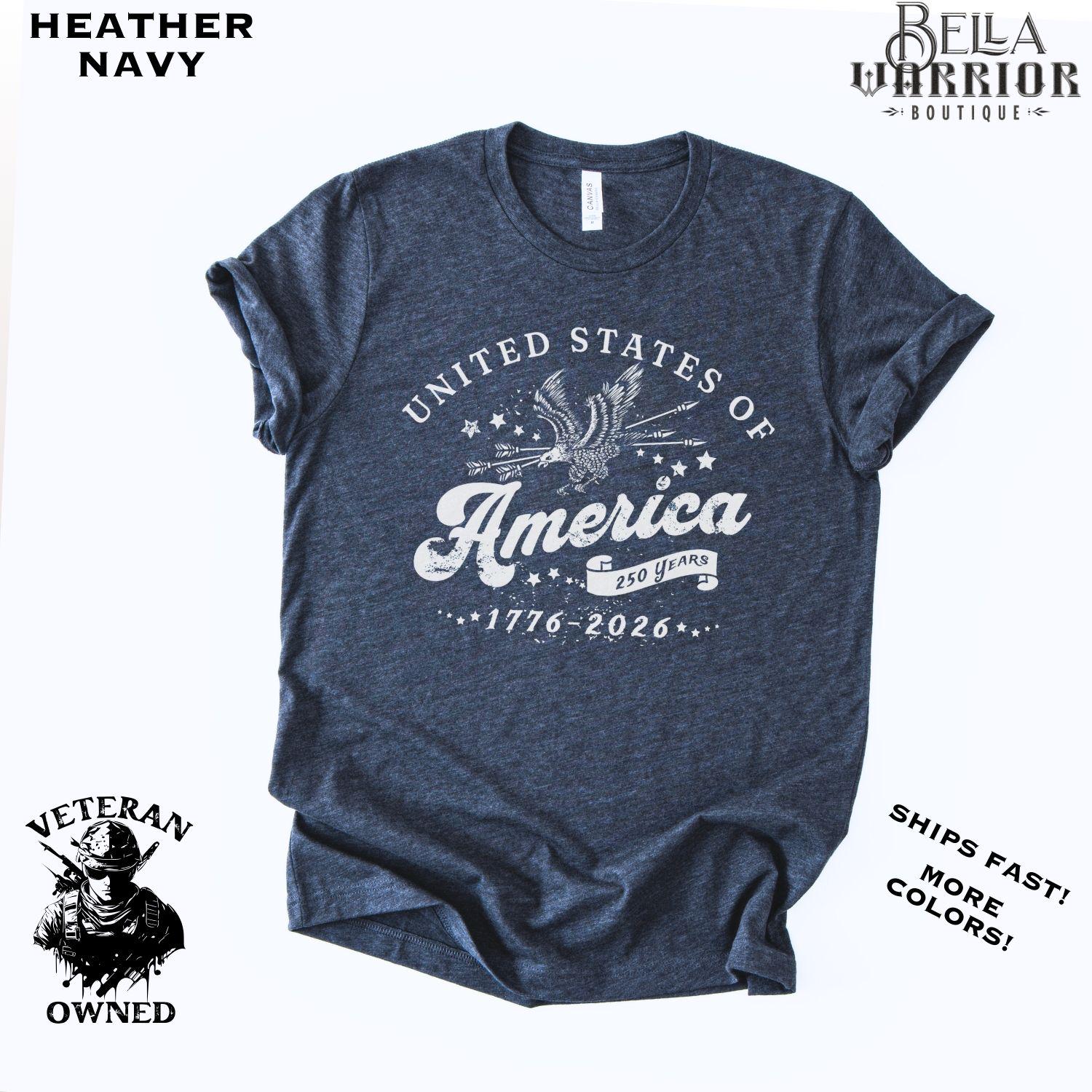 Semiquincentennial Usa 250th Anniversary Patriotic America Independence Day Retro 1776 Tee Retro 4th July (1)