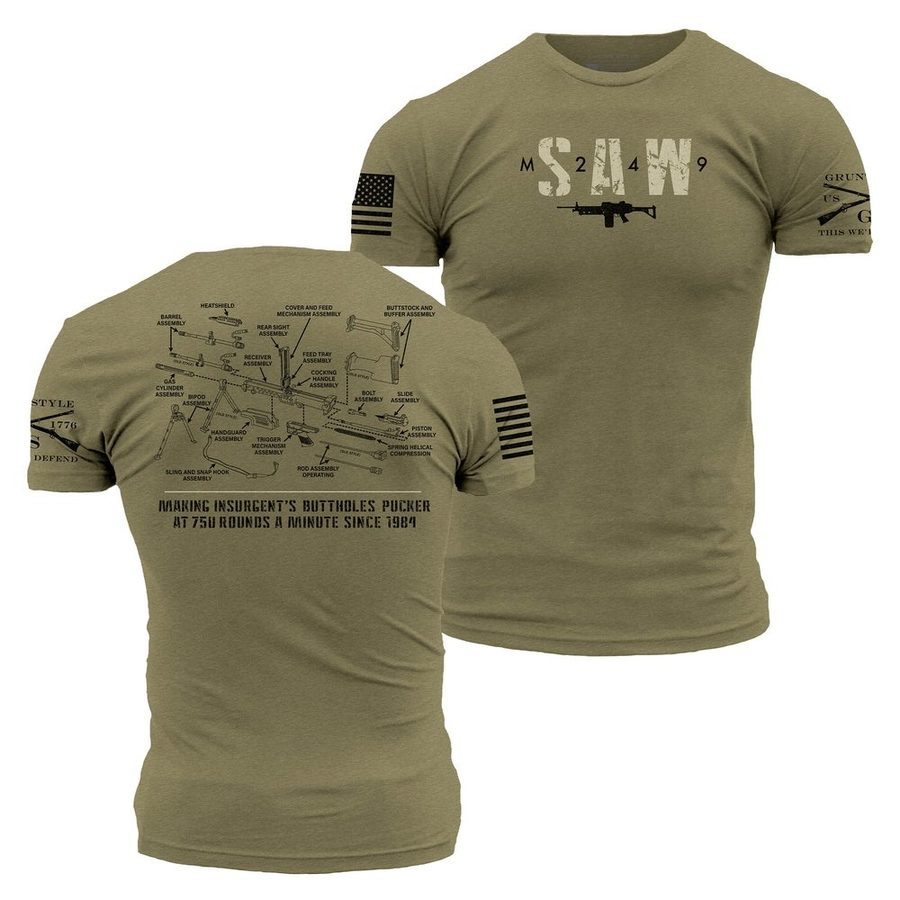 M249 T-Shirt - Military Green