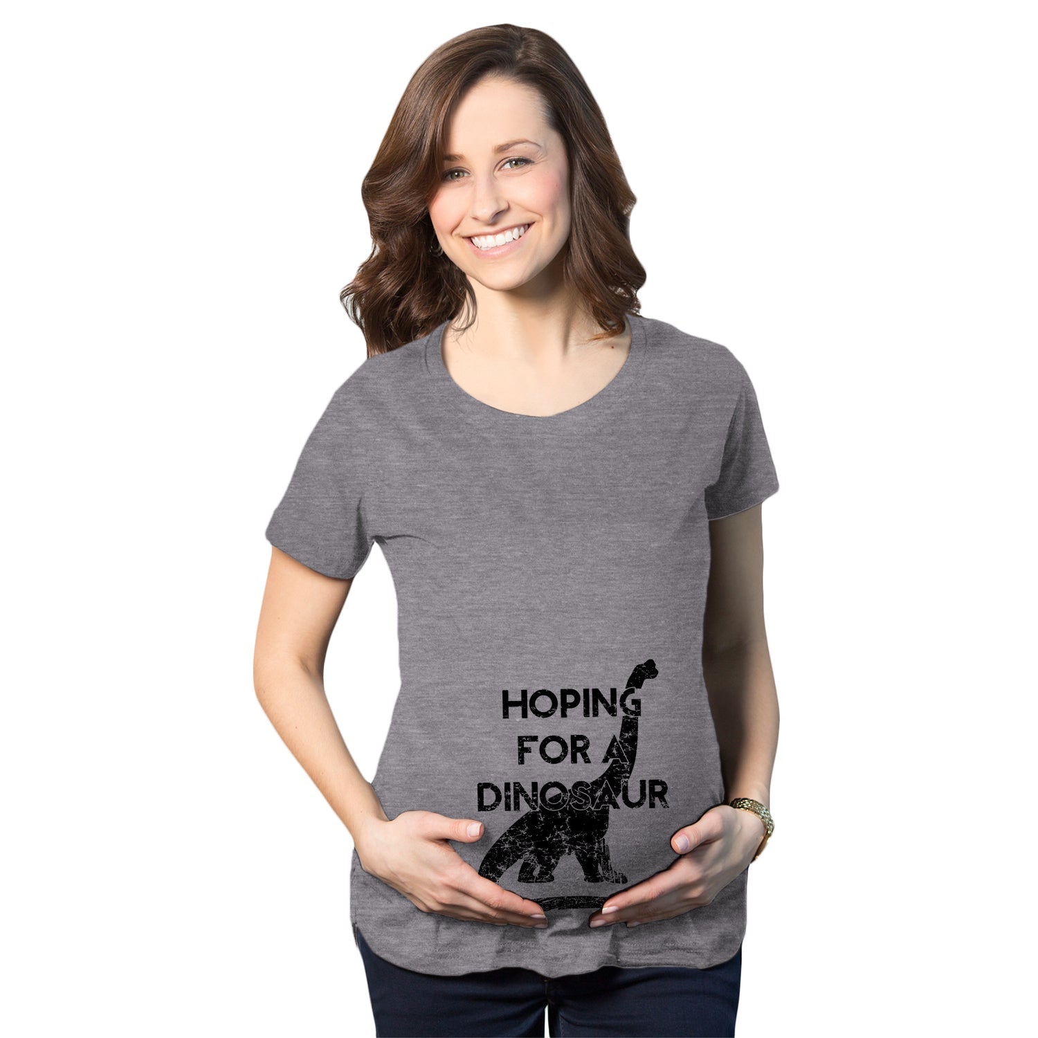 Hoping For A Dinosaur Maternity T Shirt