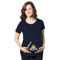 Peeking Captain Warrior Woman Maternity T Shirt