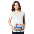 Red White And Bump Maternity T Shirt