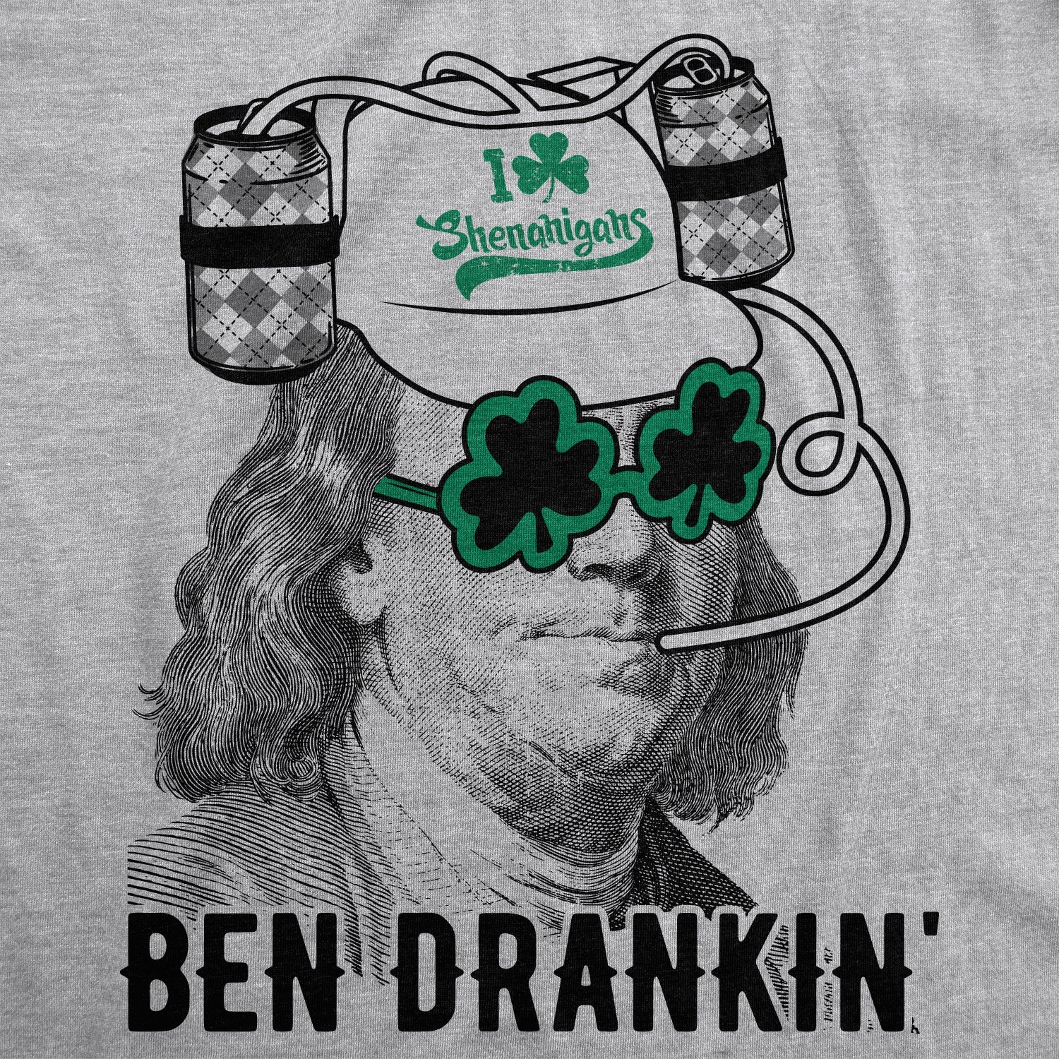 Mens Novelty Saint Patricks T Shirt Funny Irish Tees Cool Party Tees for Guys