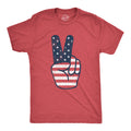 Peace Sign American Flag Men's T Shirt