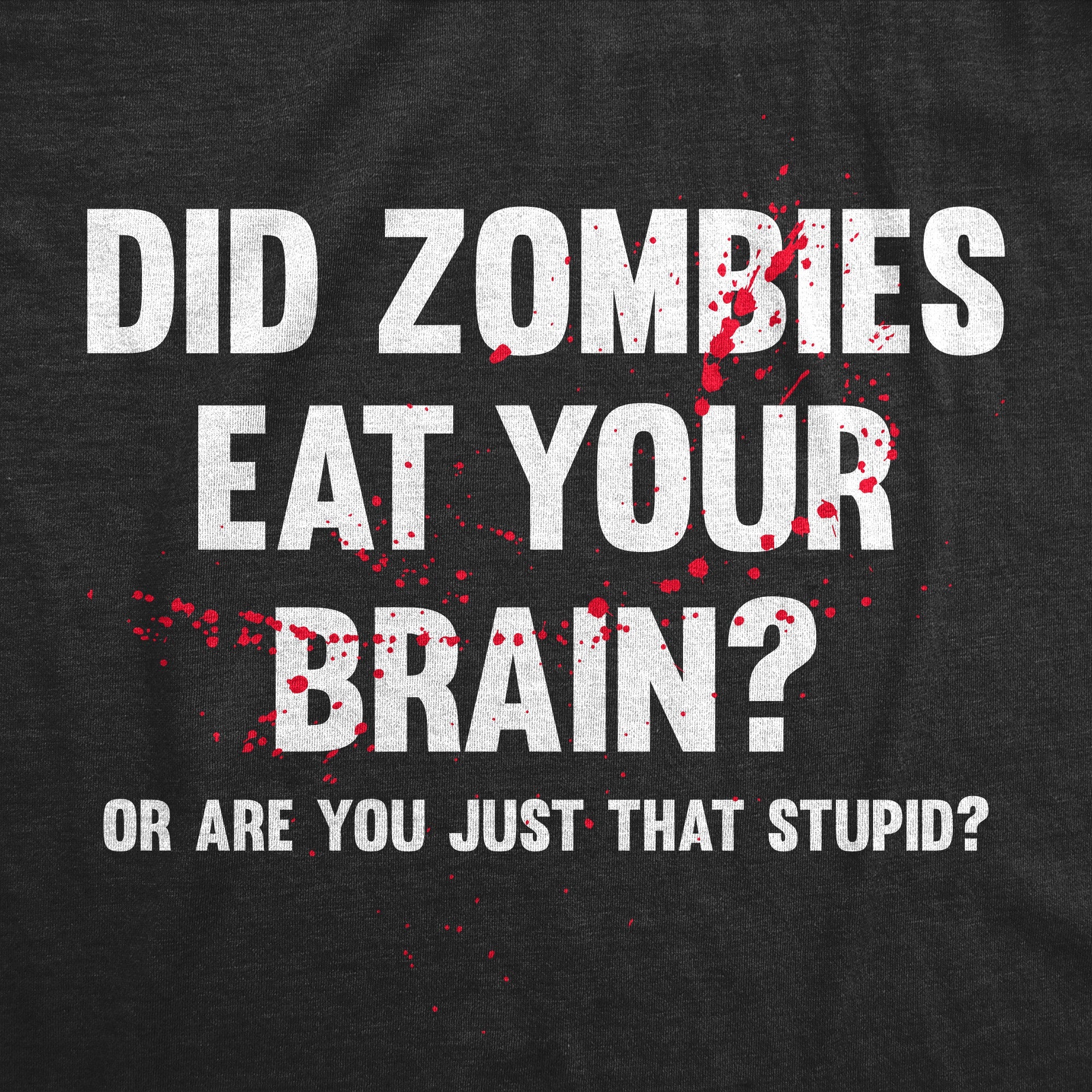 Did Zombies Eat Your Brain Or Are You Just That Stupid Men's T Shirt