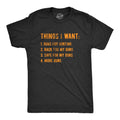 Things I Want Guns Men's T Shirt