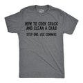 How to Cook Crack And Clean A Crab Step One Use Commas Men's T Shirt