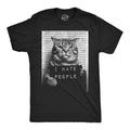 I Hate People Cat Mugshot Men's T Shirt