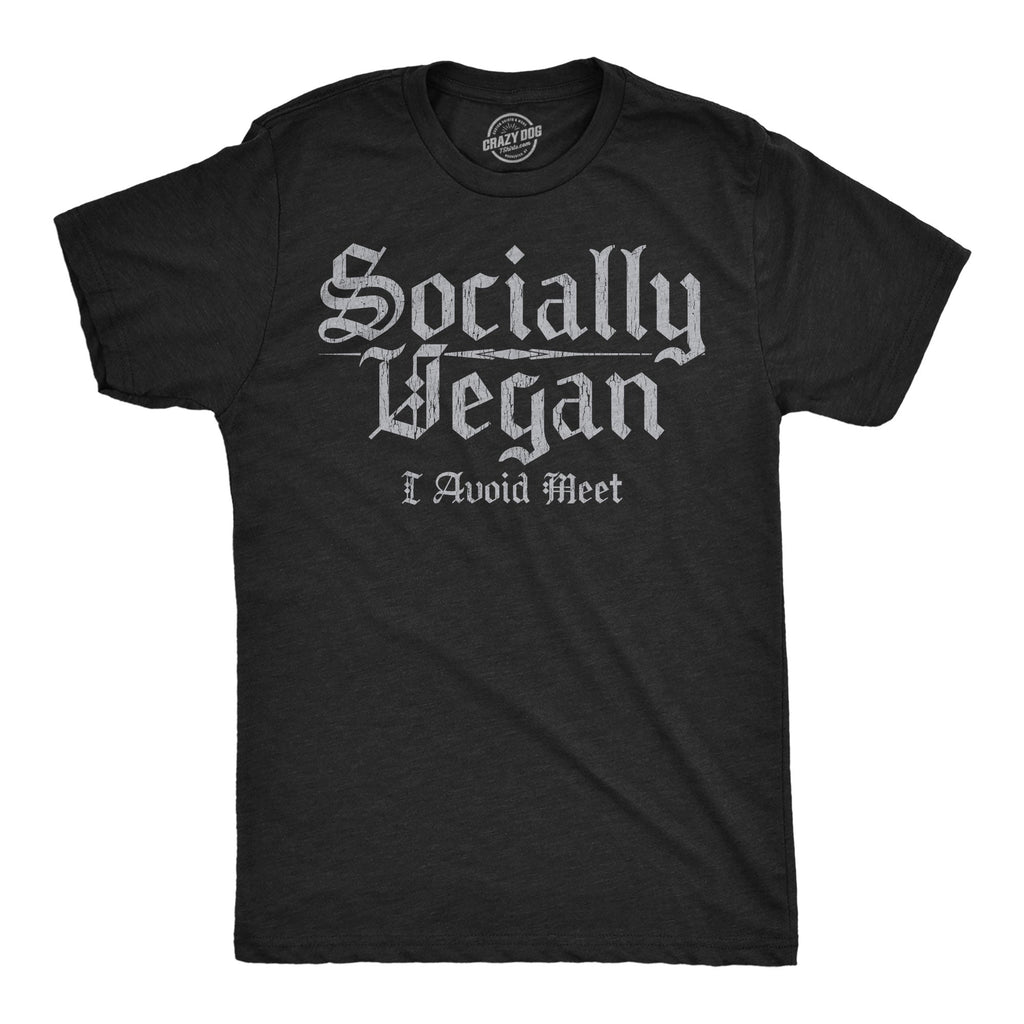 Socially Vegan I Avoid Meet Men's T Shirt