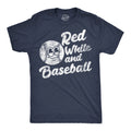 Red White And Baseball Men's T Shirt