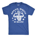 Shred White And Blue Men's T Shirt