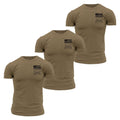 Basic Stacked Logo T-Shirts - 3-Pack - Combat Green