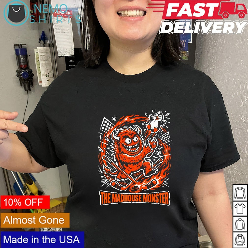 The Madhouse monster Philadelphia Flyers throw penguin shirt