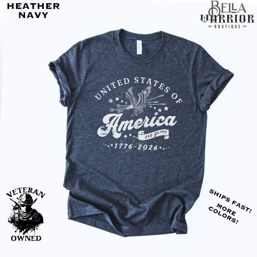 Semiquincentennial Usa 250th Anniversary Patriotic America Independence Day Retro 1776 Tee Retro 4th July (2)
