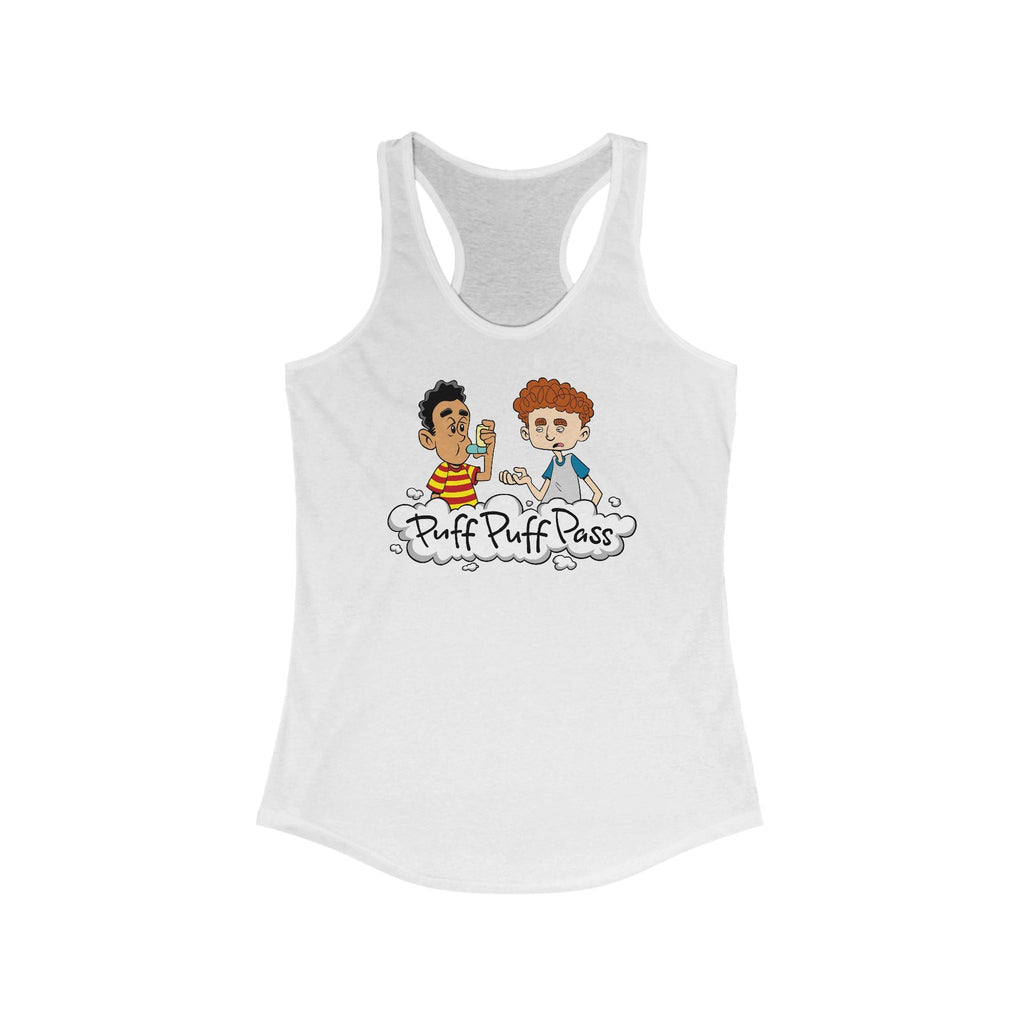 Puff Puff Pass (Inhaler) - Women’s Racerback Tank