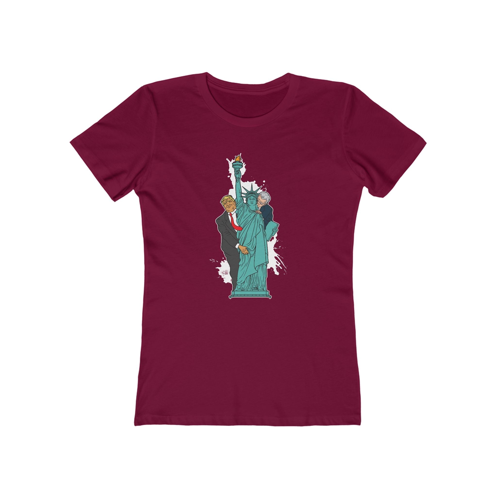 Trump Biden Statue Of Liberty - Menage A Trois  - Women’s T-Shirt