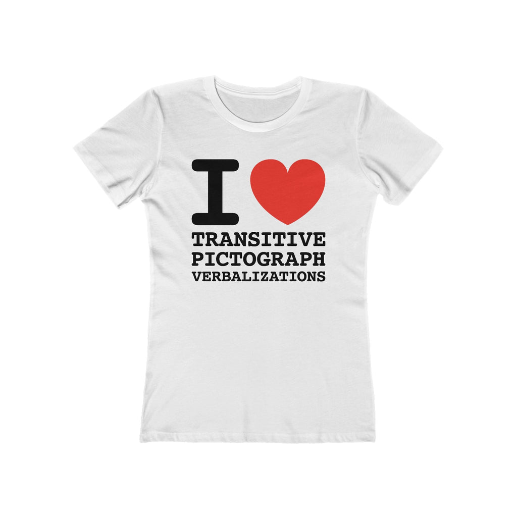 I Heart Transitive Pictograph Verbalizations - Women’s T-Shirt