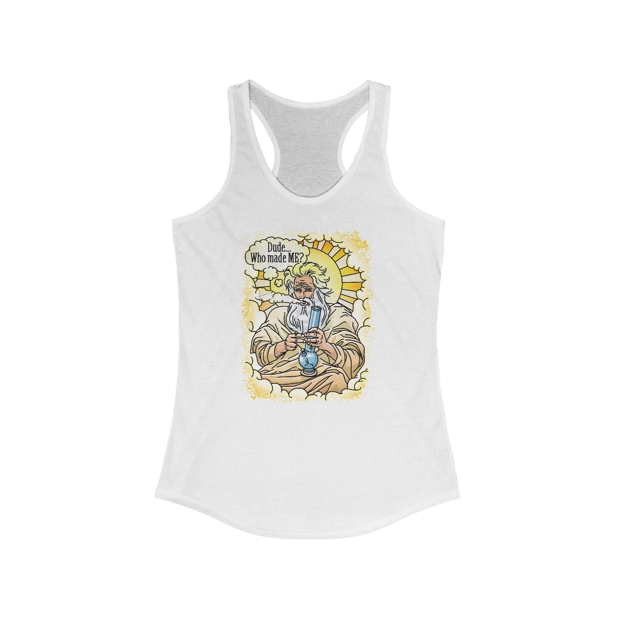 Dude... Who Made Me? - Women's Racerback Tank