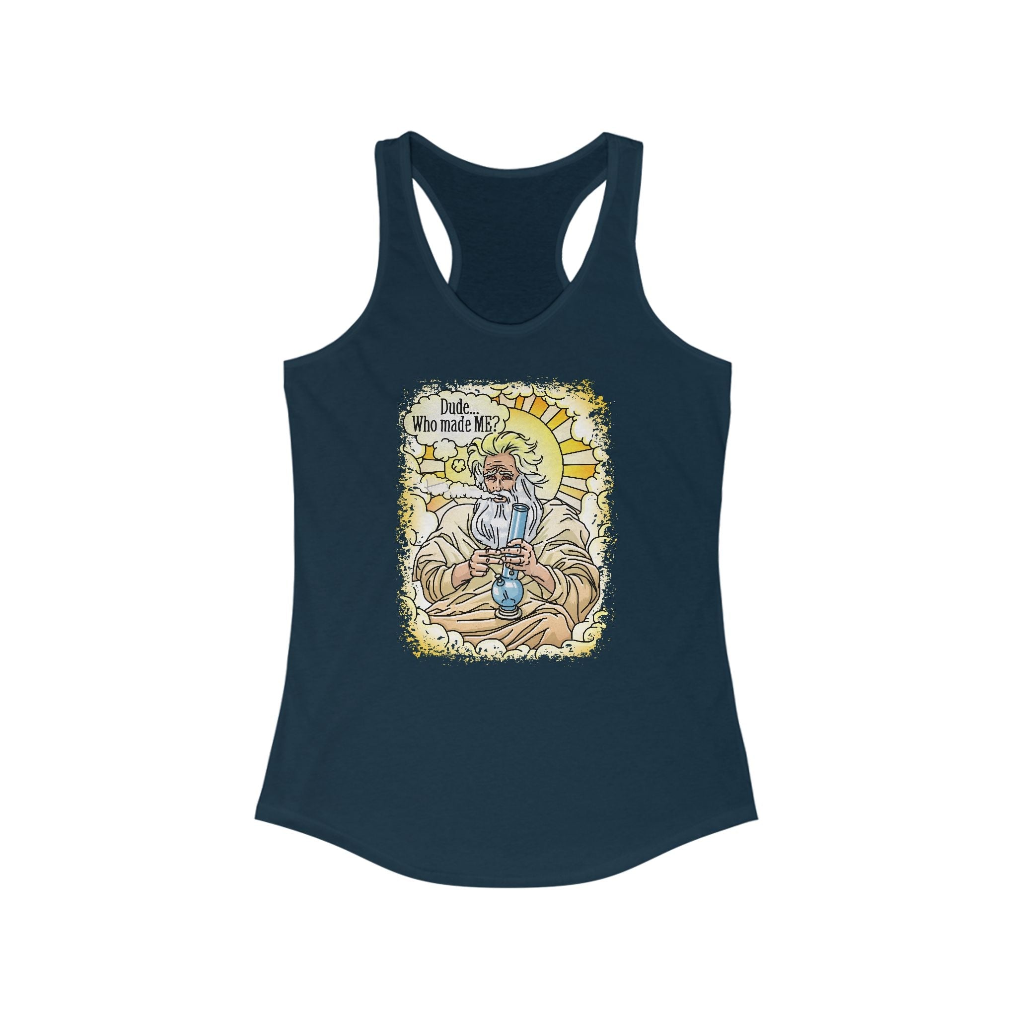 Dude... Who Made Me? - Women's Racerback Tank