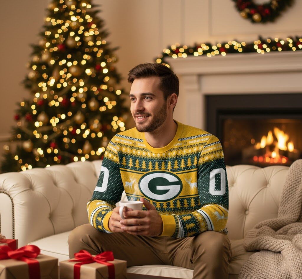 Personalized Green Bay Packers Ugly Christmas Sweater – The Frozen Tundra Gets Festive!