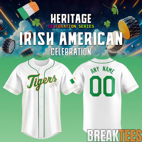 2025 Detroit Tigers Irish Heritage night Baseball Jersey