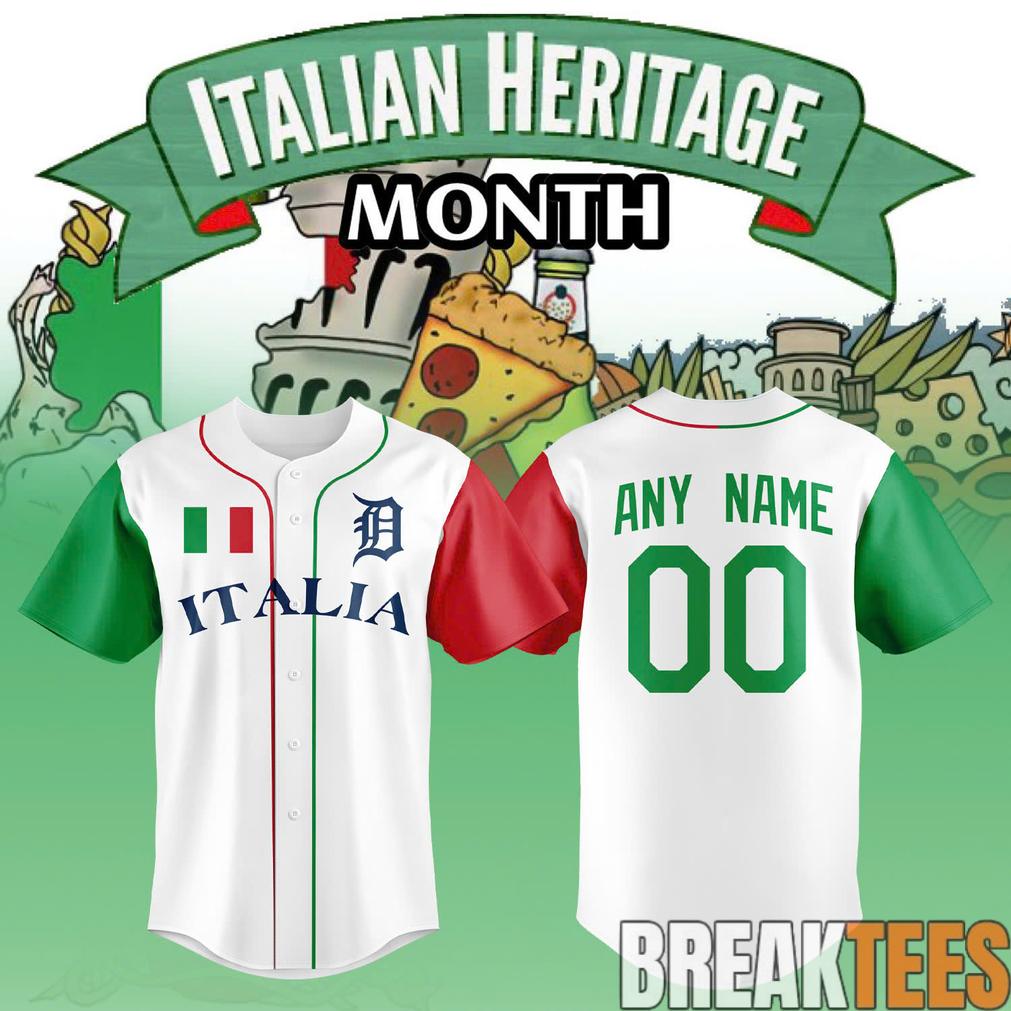 2025 Detroit Tigers Italian Heritage night Baseball Jersey