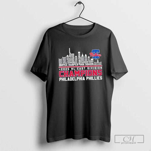 2025 Nl East Division Champions Philadelphia Phillies All Names City Skyline T Shirt Sweater