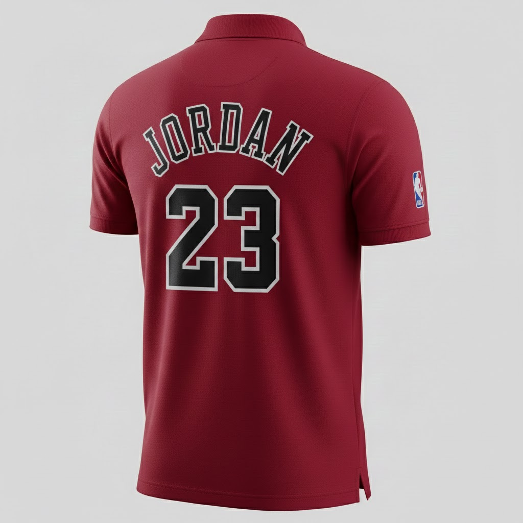 Chicago Bulls Polo Shirt – Maroon Red Official NBA Team Fanwear