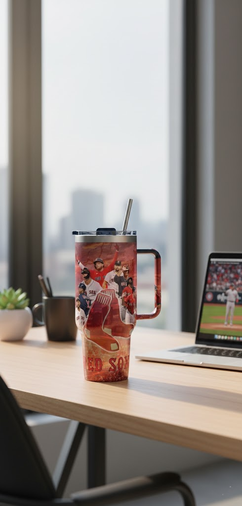 Boston Red Sox Handled Tumbler – Player Collage Insulated Travel Mug