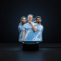 Manchester City Football Lamp – 3D Illusion LED Night Light with Erling Haaland