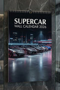 Supercar Wall Calendar 2026 – High-Definition Exotic Car Photography with Glossy Finish, Spiral-Bound Monthly Planner