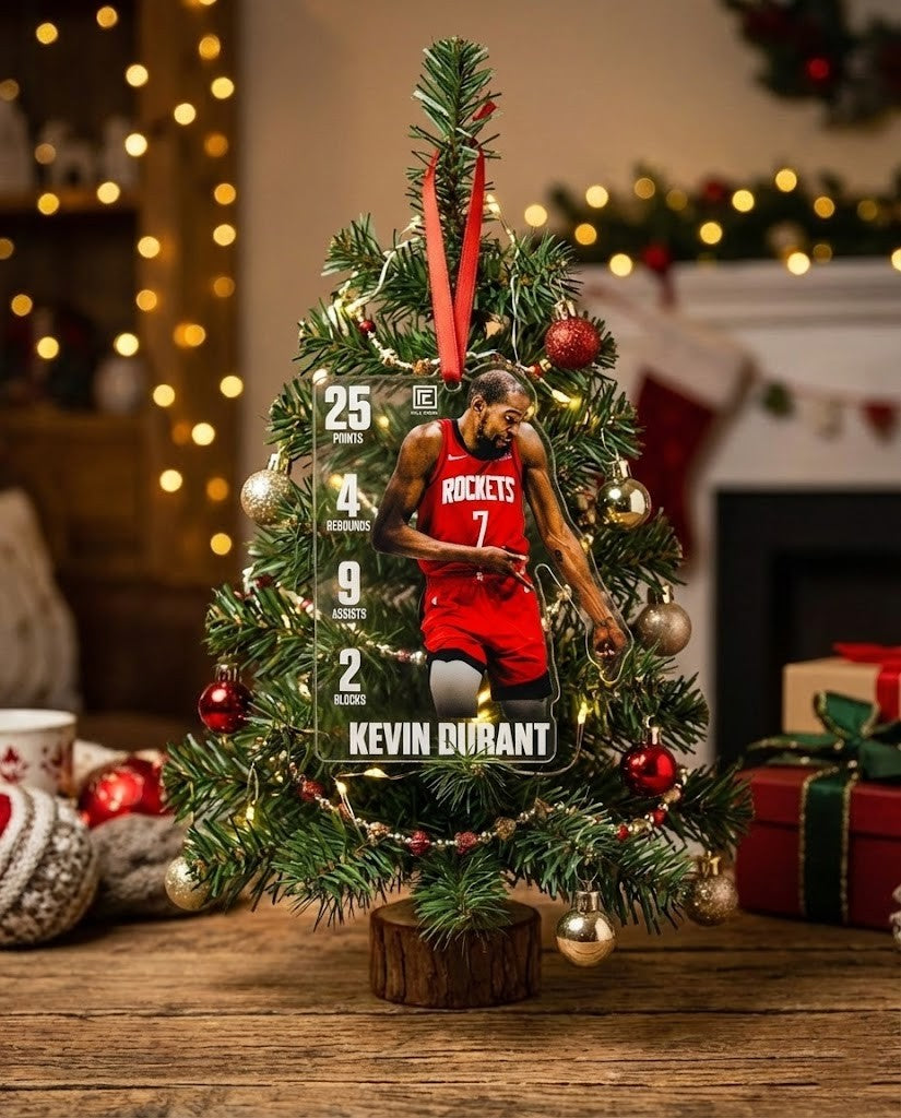 Kevin Durant Houston Rockets Ornament – NBA Player Decoration