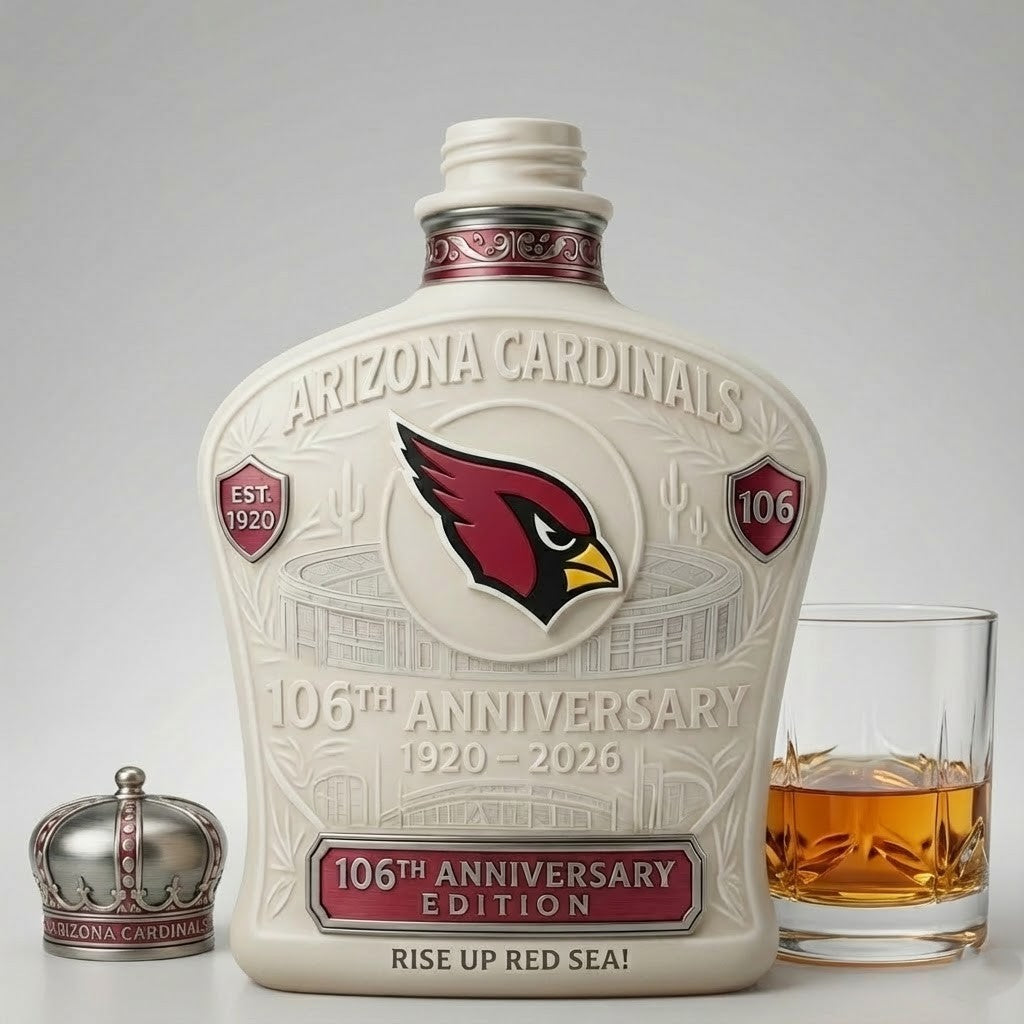 Arizona Cardinals Whiskey Bottle 106th Anniversary Edition