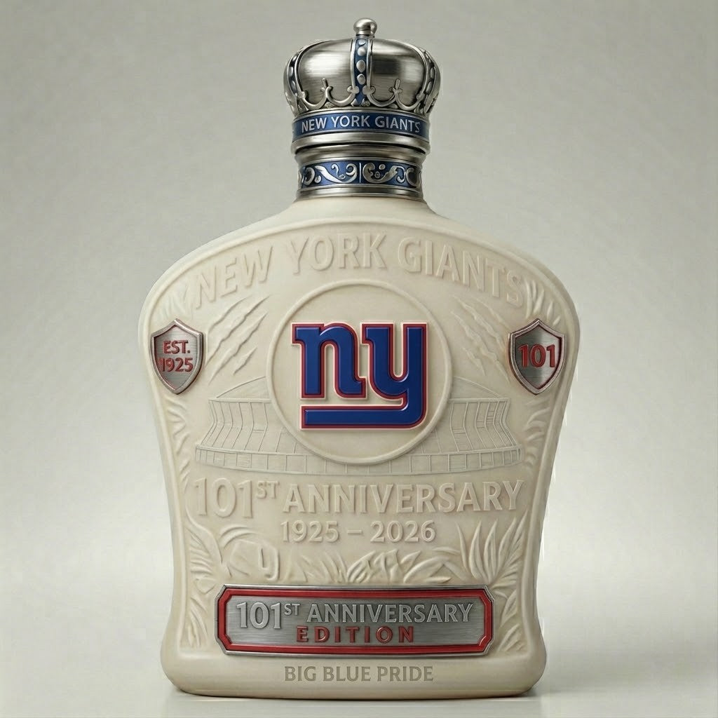 New York Giants Crown Decanter 101st Anniversary