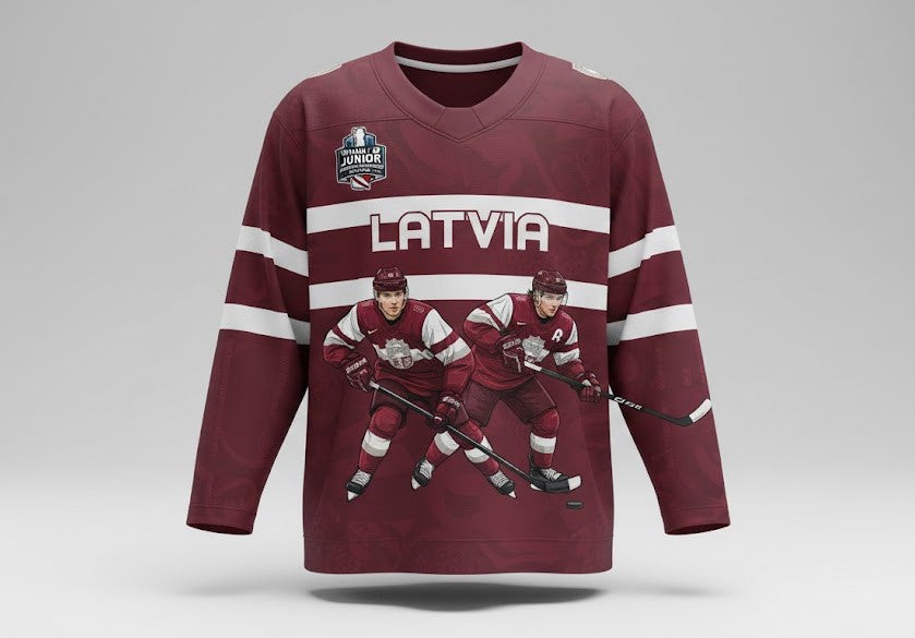 World Junior Hockey Championship 2026 Team Latvia Jersey