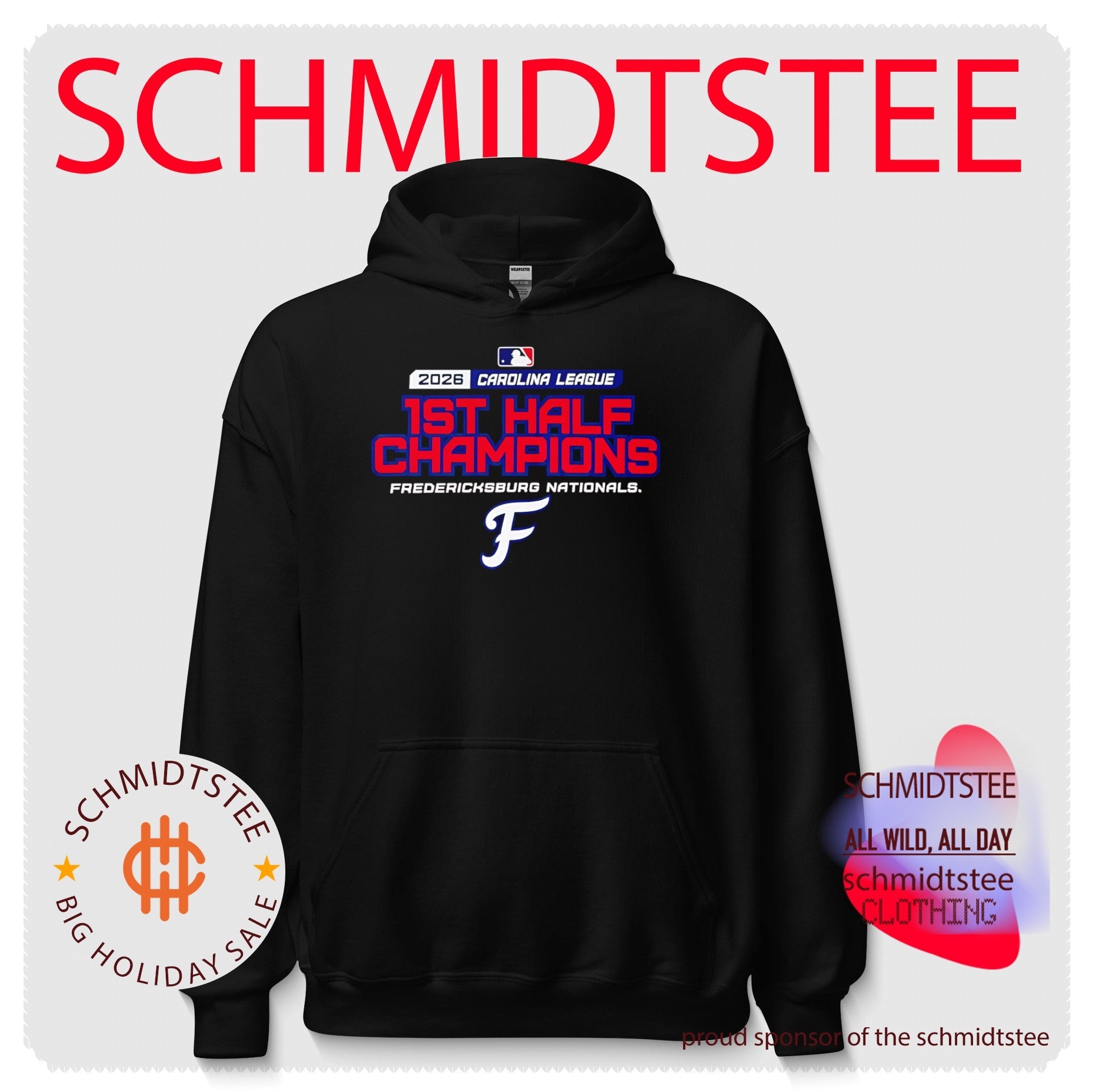 2026 Carolina League 1st Half Champions Fredericksburg Nationals shirt