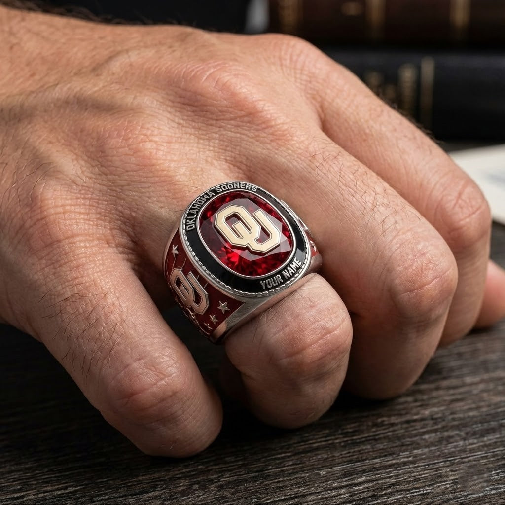 Oklahoma Sooners Custom Name Ring