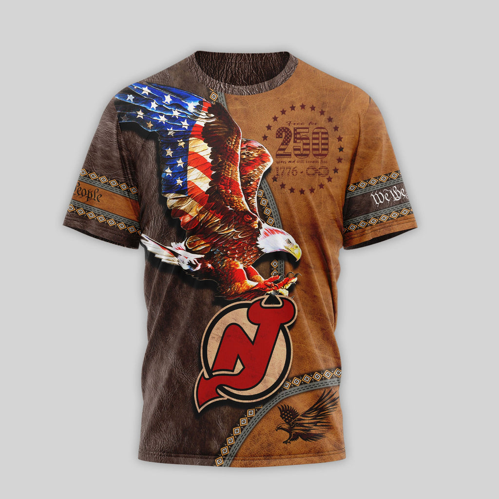 New Jersey Devils USA 250th Anniversary 3D T-Shirt