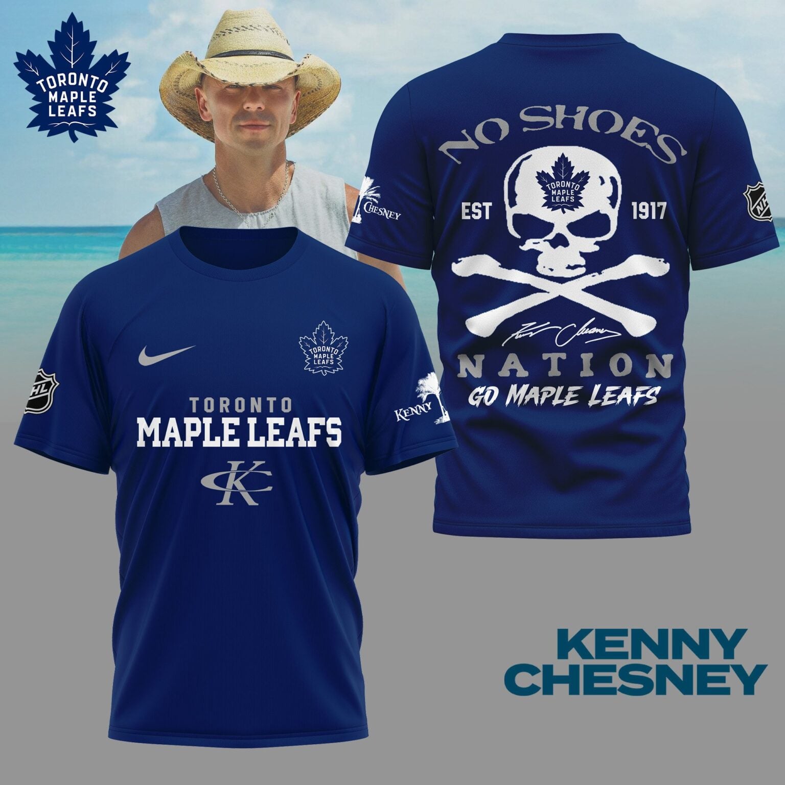 Toronto Maple Leafs Kenny Chesney No Shoes Nation T-Shirt