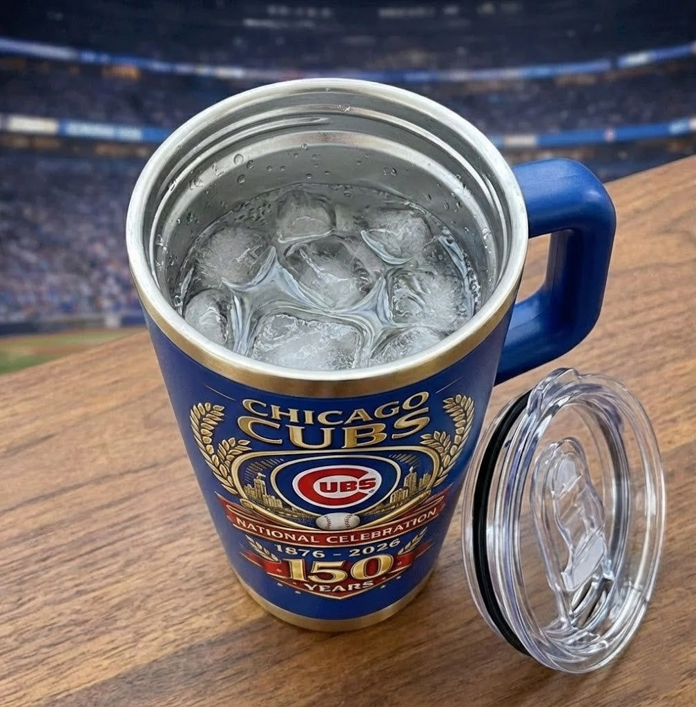 Chicago Cubs 150 Years Anniversary National Celebration Handled Tumbler