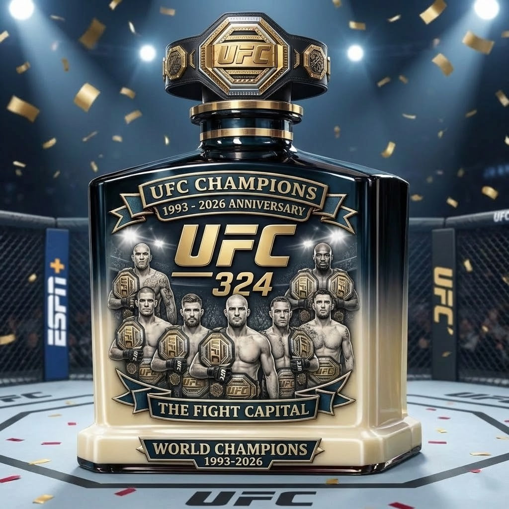 UFC Champions 324 1993-2026 Anniversary The Fight Capital Perfume Bottle
