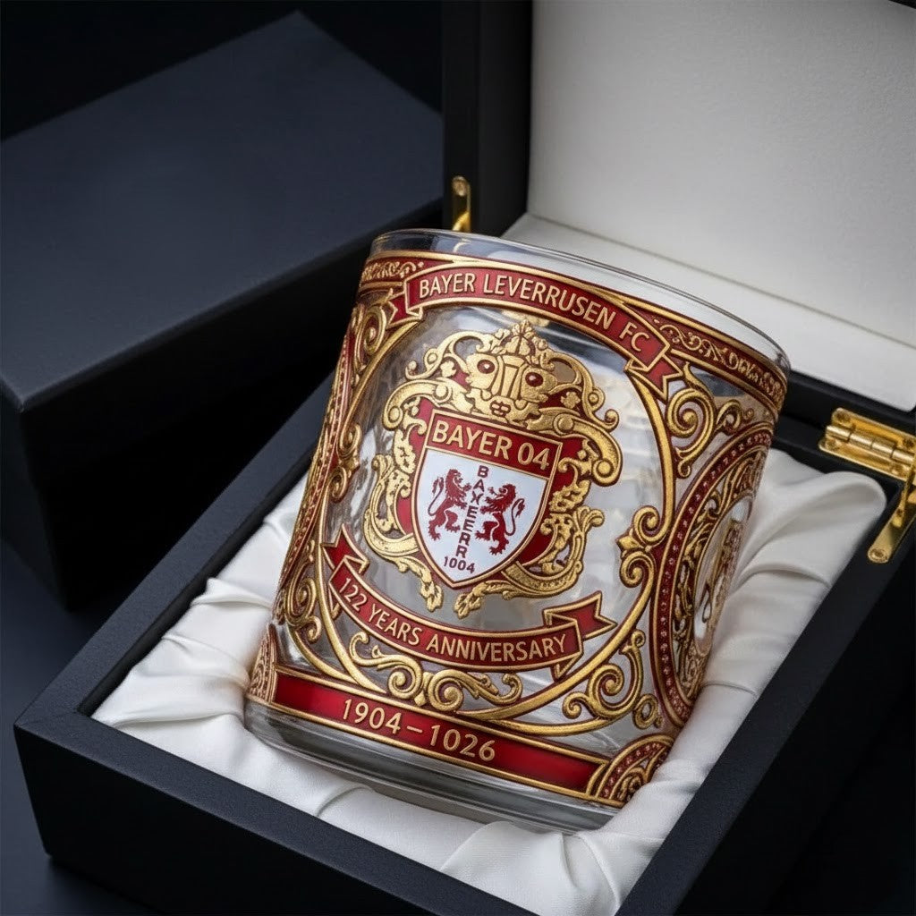 Bayer Leverkusen FC 122 Years Anniversary 1904-1026 Whiskey Glass