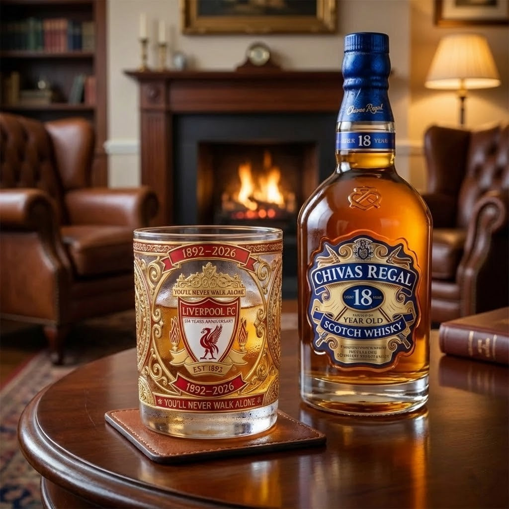 Liverpool FC 134 Years Anniversary 1892-2026 Whiskey Glass