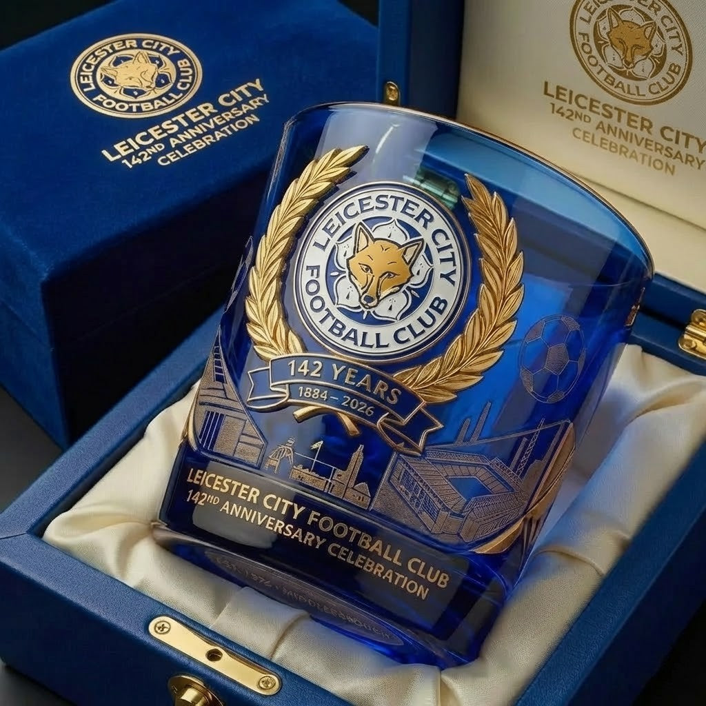 Leicester City Football Club 142nd Anniversary 1884-2026 Whiskey Glass