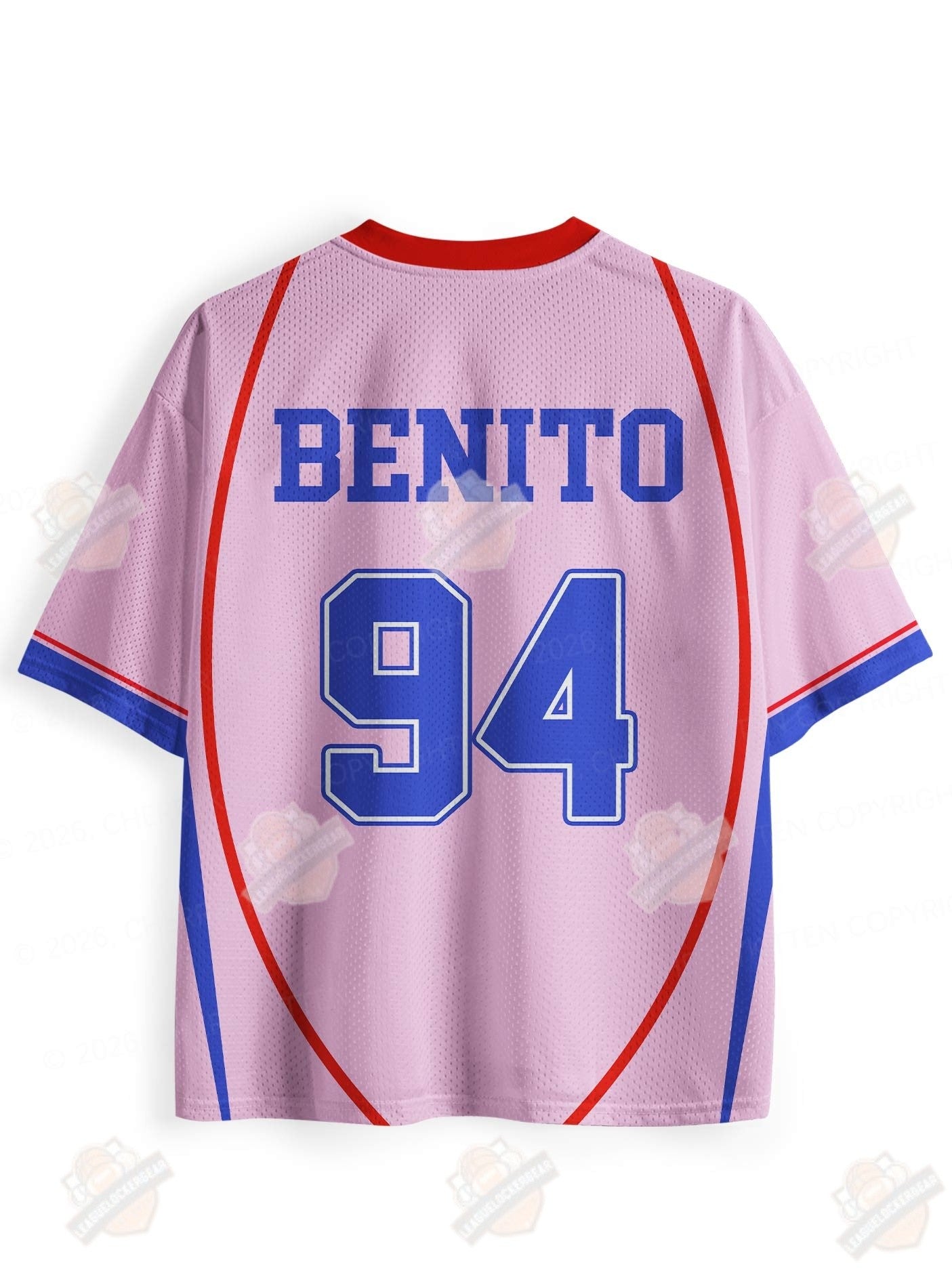 Bad Bunny Team Benito Pink Football Jersey