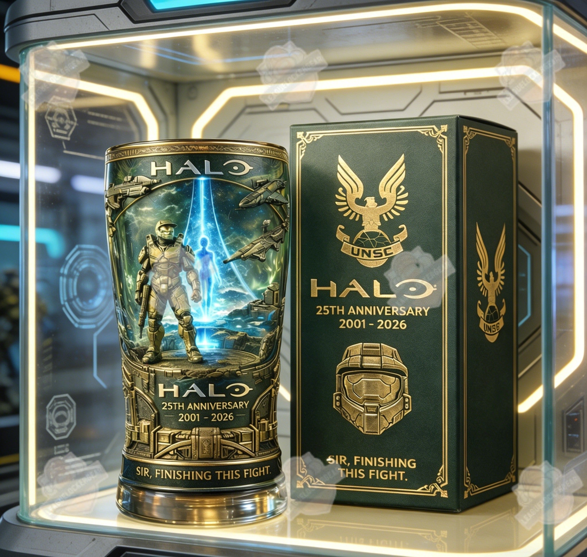 Halo 25th Anniversary 2001-2026 Sir Finishing This Fight Pint Glass