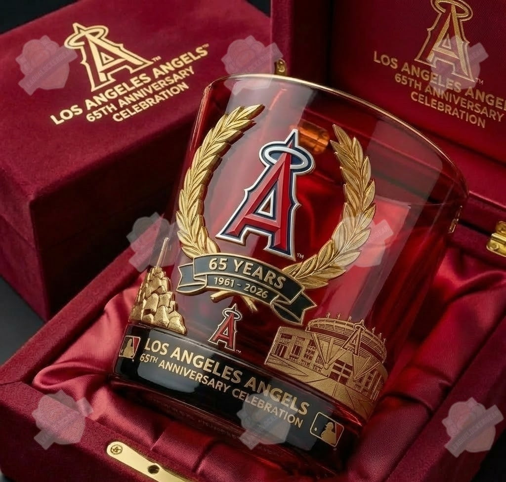 Los Angeles Angels 65th Anniversary Celebration Whiskey Glass