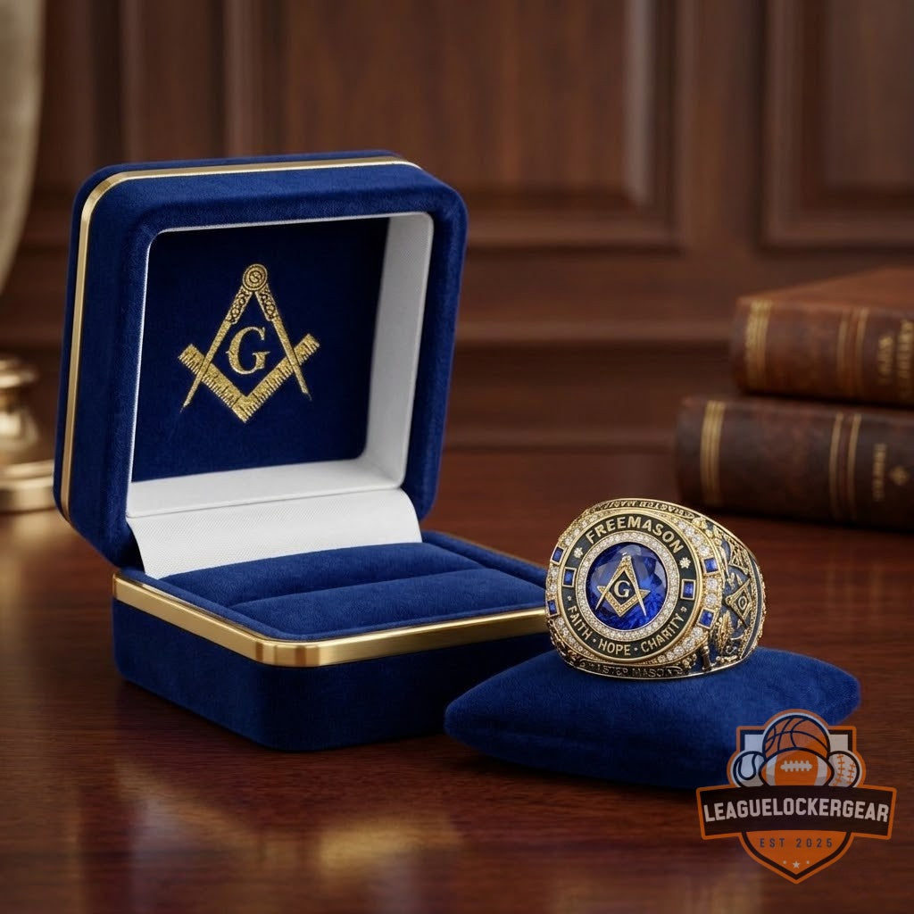Freemason Master Mason Faith Hope Charity Ring