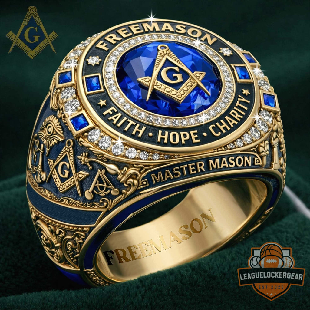 Freemason Master Mason Faith Hope Charity Ring