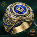 Freemason Master Mason Faith Hope Charity Ring