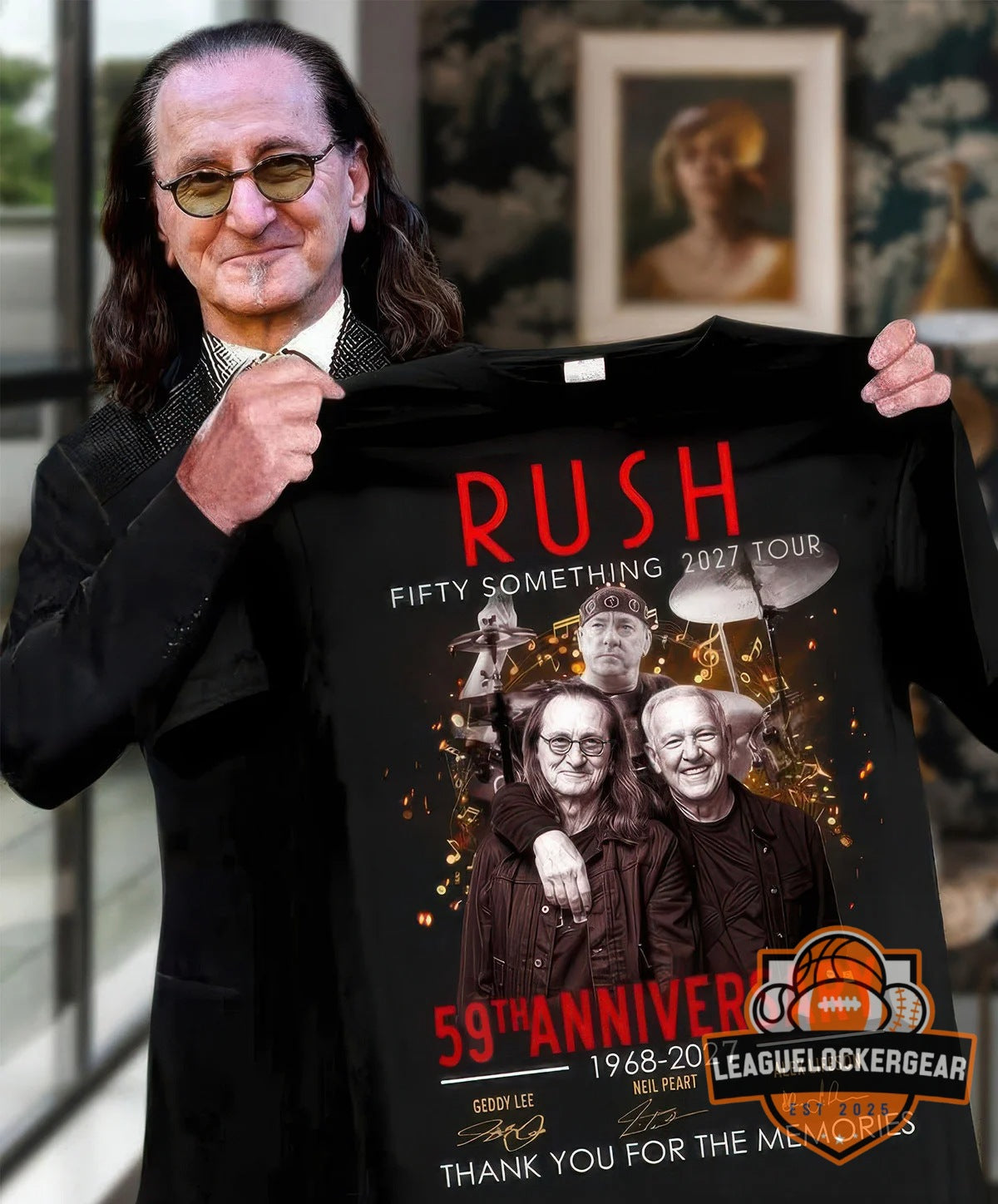 Rush 59th Anniversary 1968-2027 Fifty Something 2027 Tour Signatures T-Shirt